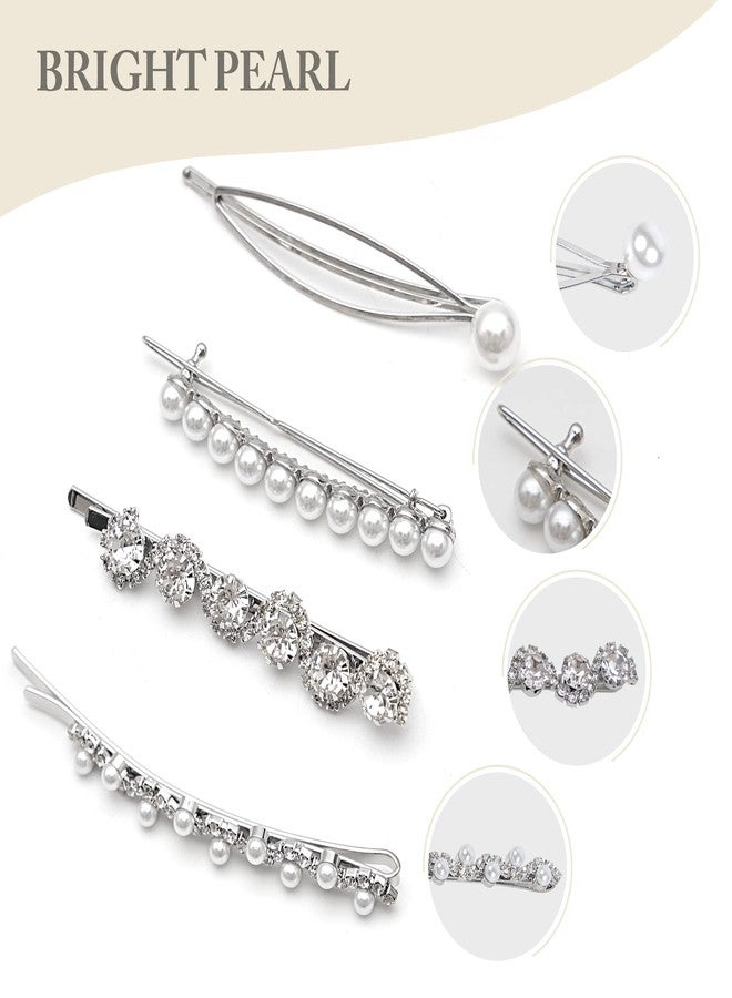Folansy 12 Pcs Hair Pins Set,Pearl Hair Clips Geometric Hair Pins Metal Hairpin,Minimalist Hair Styling Jewelry,Wedding Dainty Hair Barrettes Accessories,Bobby Pin for Girl Women - Image 4